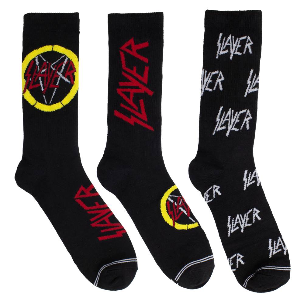 Slayer - 3 Pack Guitar Tin Sokken - Zwart